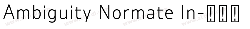 Ambiguity Normate In字体转换